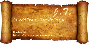 Jurányi Terézia névjegykártya